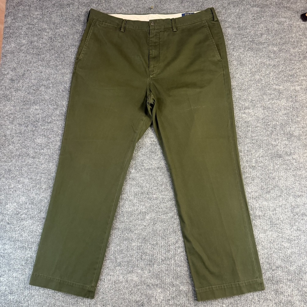 Polo Ralph Lauren Chino Pants Mens 38x30 Dark Green Classic Cotton Twill (40x30)